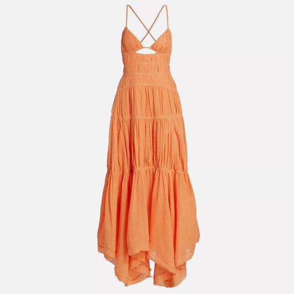 SIMKHAI Winnie Dress in Caramel - Picture 3 of 12